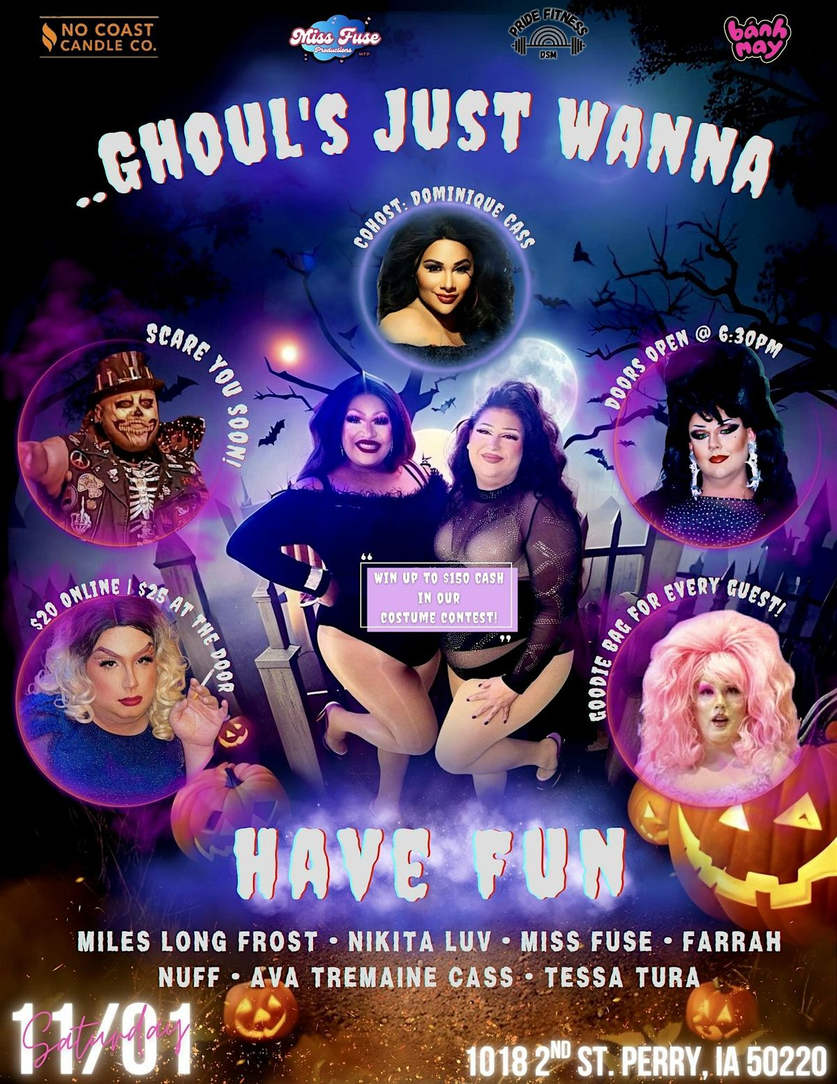 Ghoul's Just Wanna Have Fun! | Halloween  Drag Show in Perry, IA, 1 November | Event in Perry | AllEvents