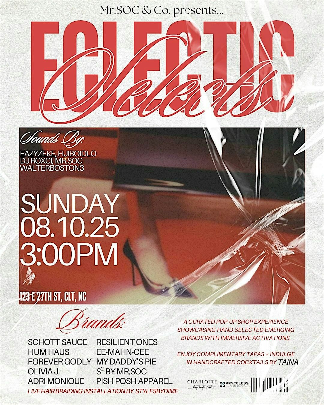 Eclectic Selects, 10 August | Event in Charlotte | AllEvents