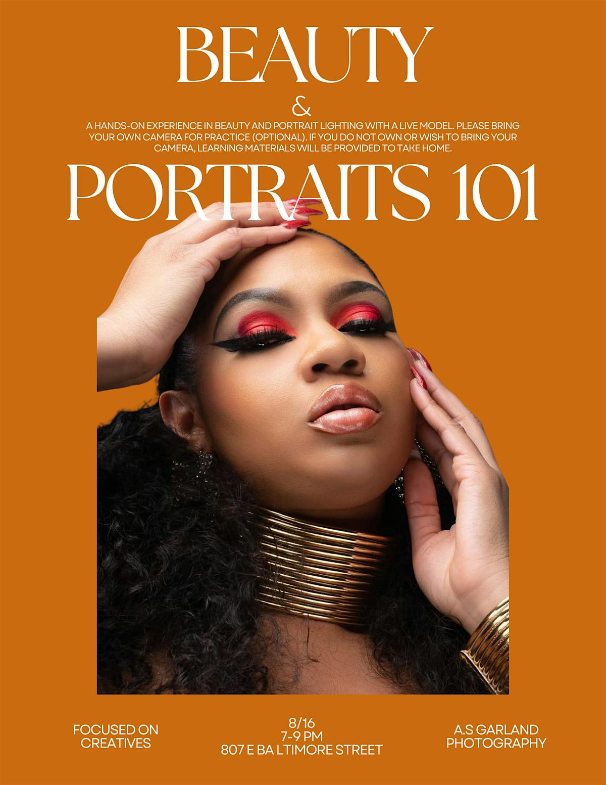 Beauty & Portraits 101 (Hands on Photography Workshop), 16 August | Event in Baltimore | AllEvents