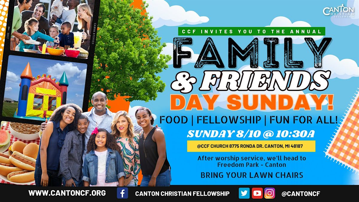 Friends & Family Day - CCF, 10 August | Event in Canton | AllEvents