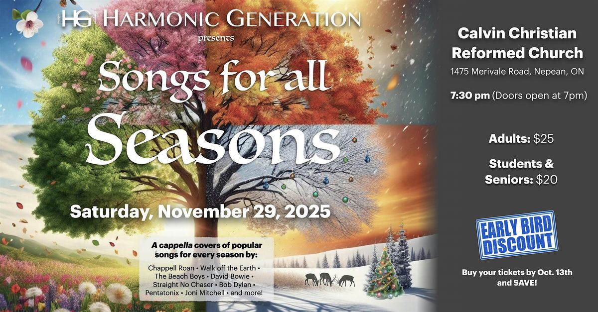 Harmonic Generation presents "Songs for all Seasons" | Event in Ottawa | AllEvents