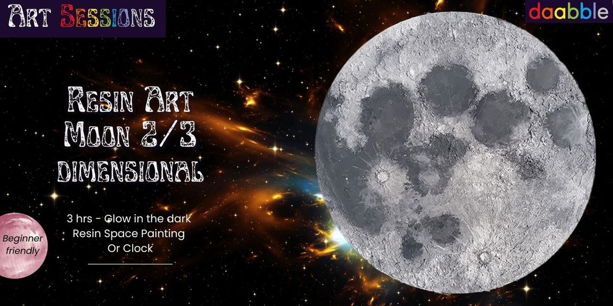 Resin Moon - Glow in the dark painting/clock, 24 May | Event in Chennai | AllEvents