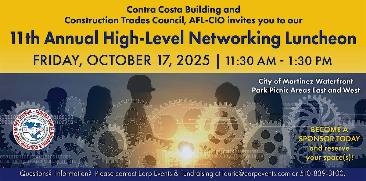 11th Annual High Level Networking Luncheon, 17 October | Event in Martinez | AllEvents