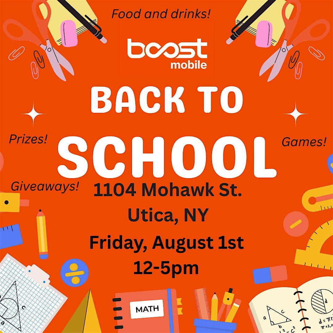 Boost Back to School Event, 1 August | Event in Utica | AllEvents