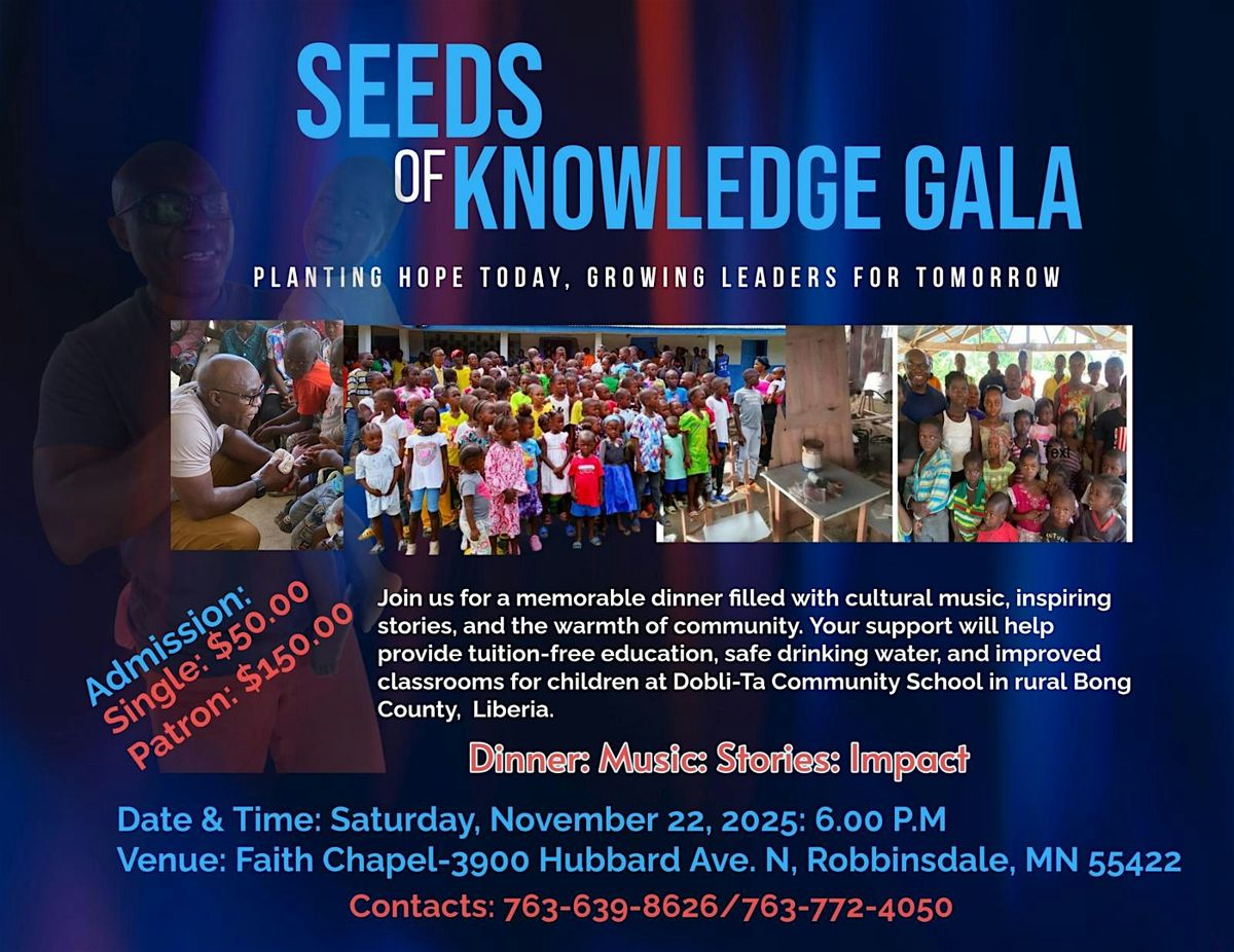 SEEDS OF KNOWLEDGE DALA, 22 November | Event in Minneapolis | AllEvents