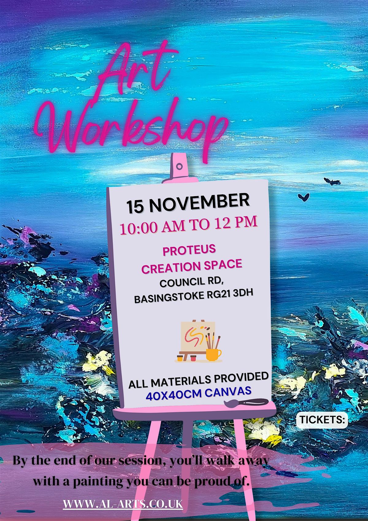 Art Workshop - Abstract landscape painting in Acrylic, 15 November | Event in Basingstoke | AllEvents