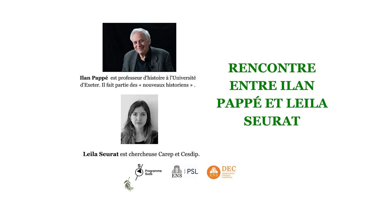 Séminaire Palestine ENS (séminaire d'élèves): Chloé Rosner et Clémence Vend, 9 June | Event in Paris