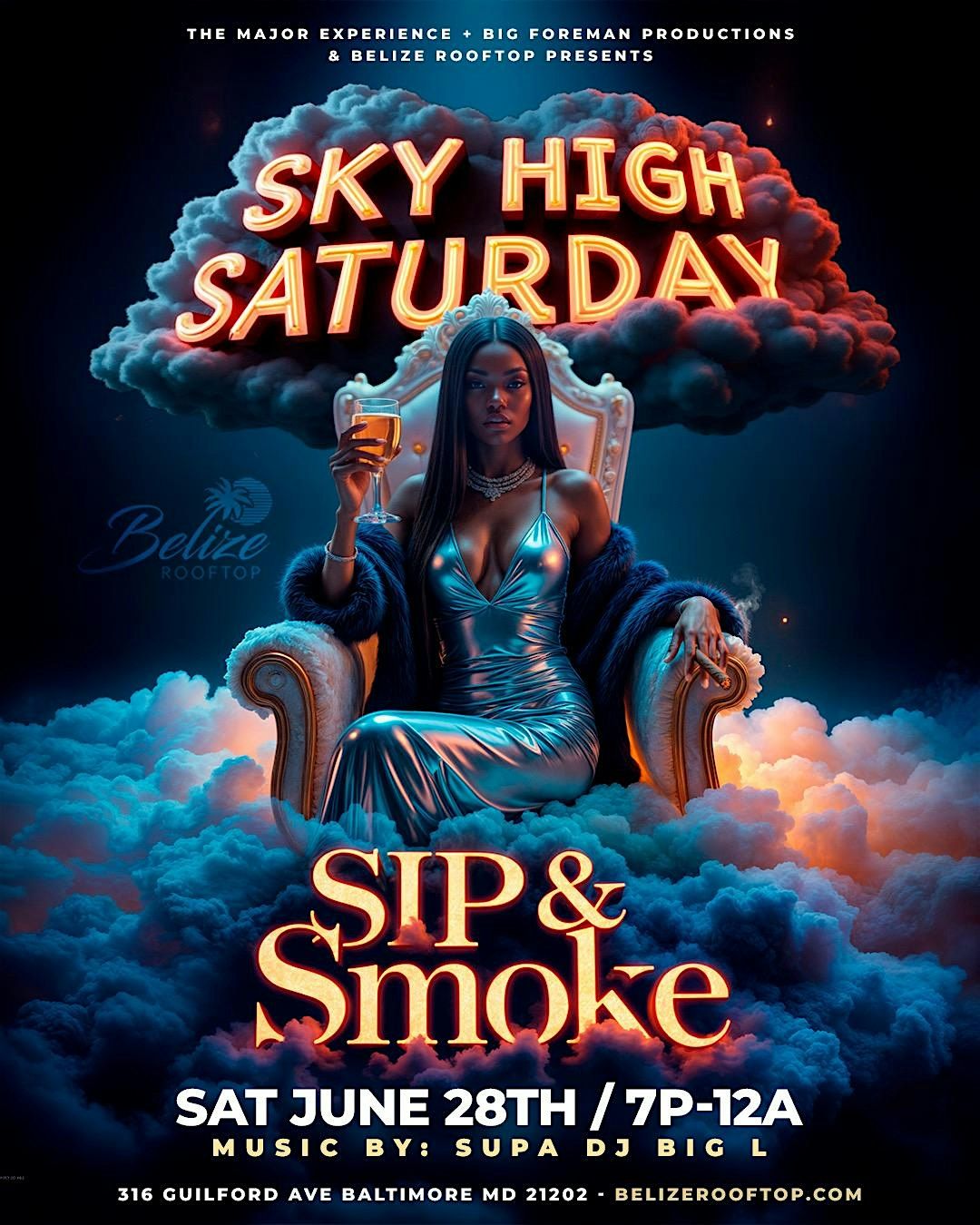 SkyHigh Saturday Sip & Smoke Edition, 28 June | Event in Baltimore | AllEvents