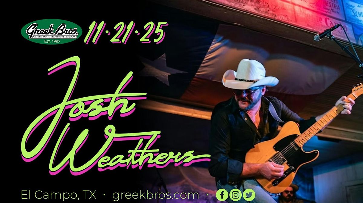 Josh Weathers, 21 November | Event in El Campo | AllEvents