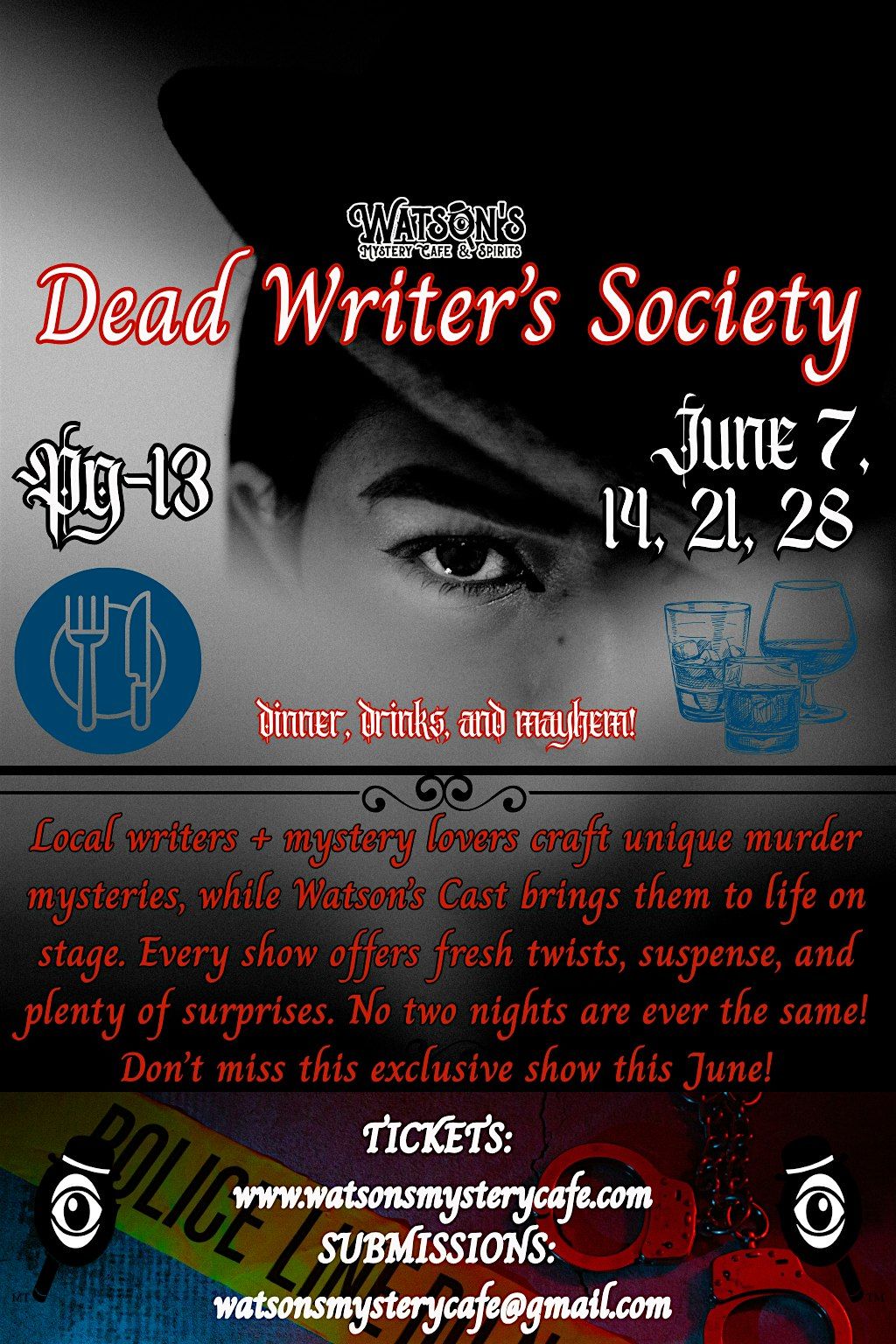Dead Writer's Society: The M**der Mystery Collection, 14 June | Event in BOISE | AllEvents