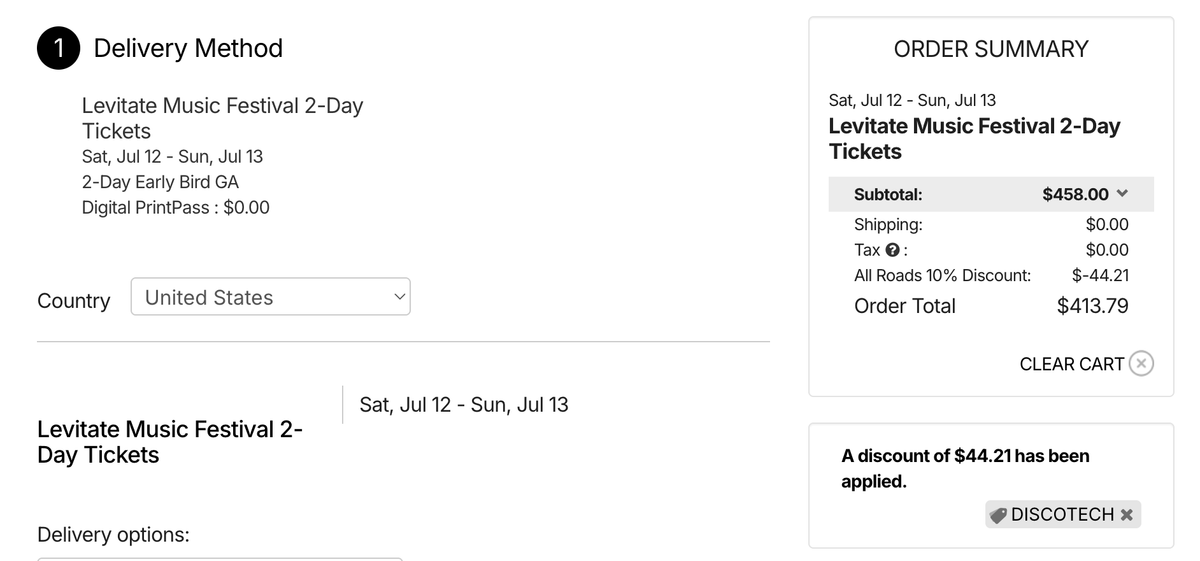 Parking Levitate Music & Arts Festival (2-Day Pass) with Stick Figure, Dispatch, The Revivalists, and more!, 12 July