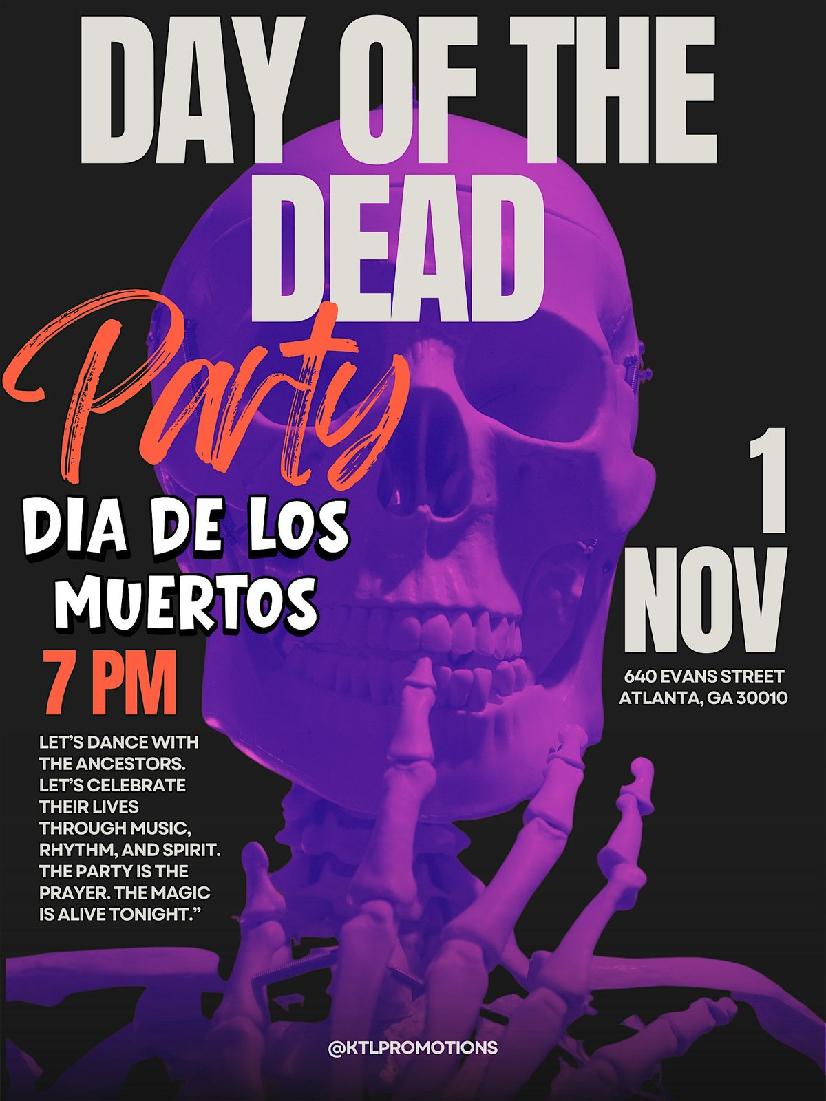 DAY OF THE DEAD PARTY - DIA DE LOS MUERTOS, 1 November | Event in Atlanta | AllEvents