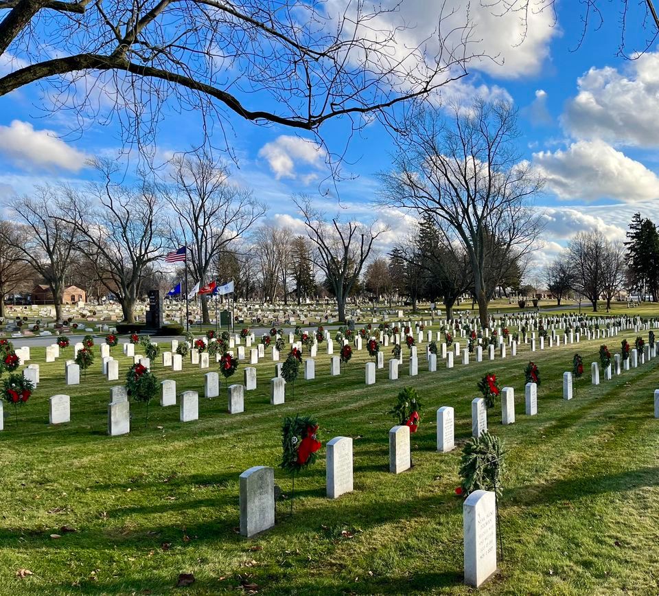Wreath removal , Zeeland Cemetery Historical Marker, January 27 2024
