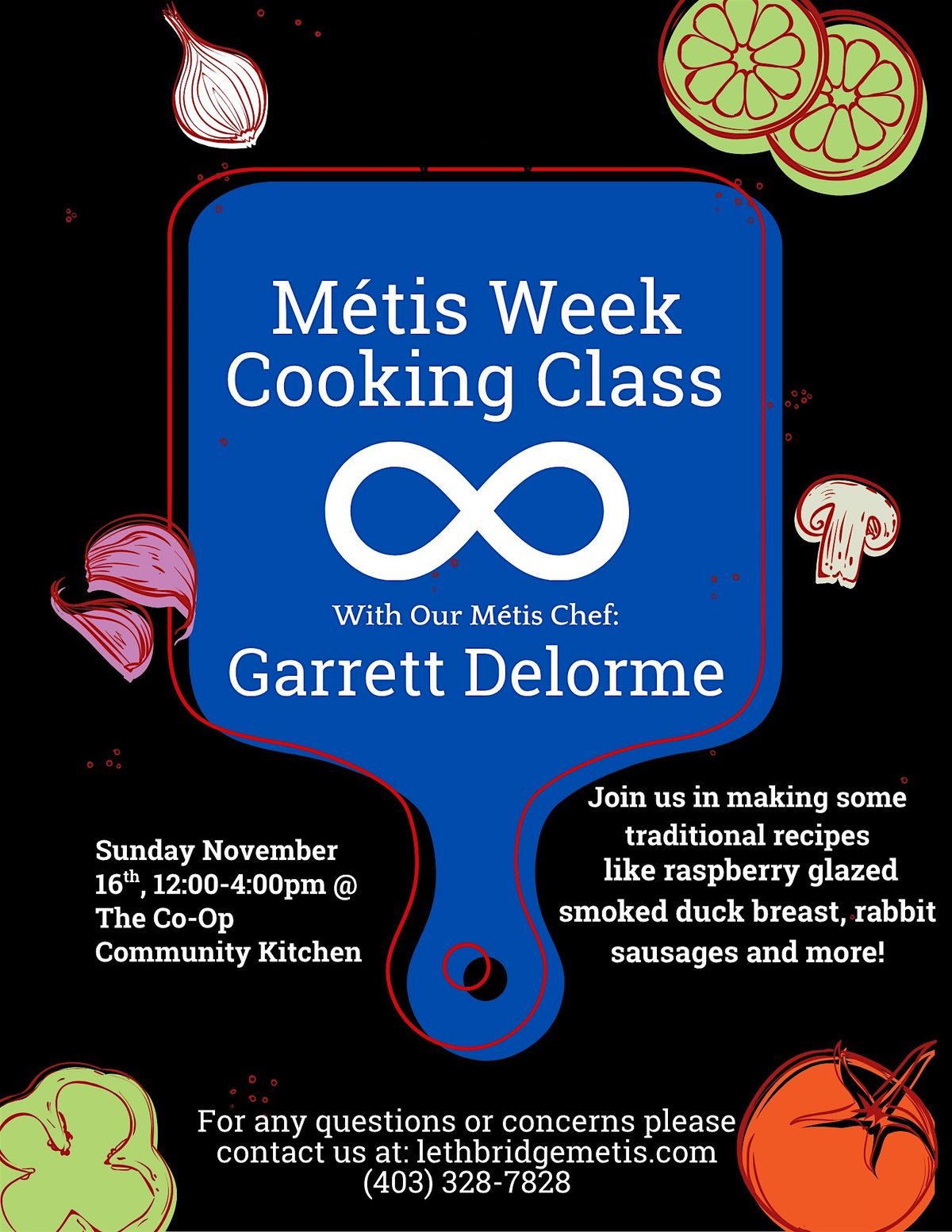 Métis Week Cooking Class W/Garrett Delorme | Event in Lethbridge | AllEvents