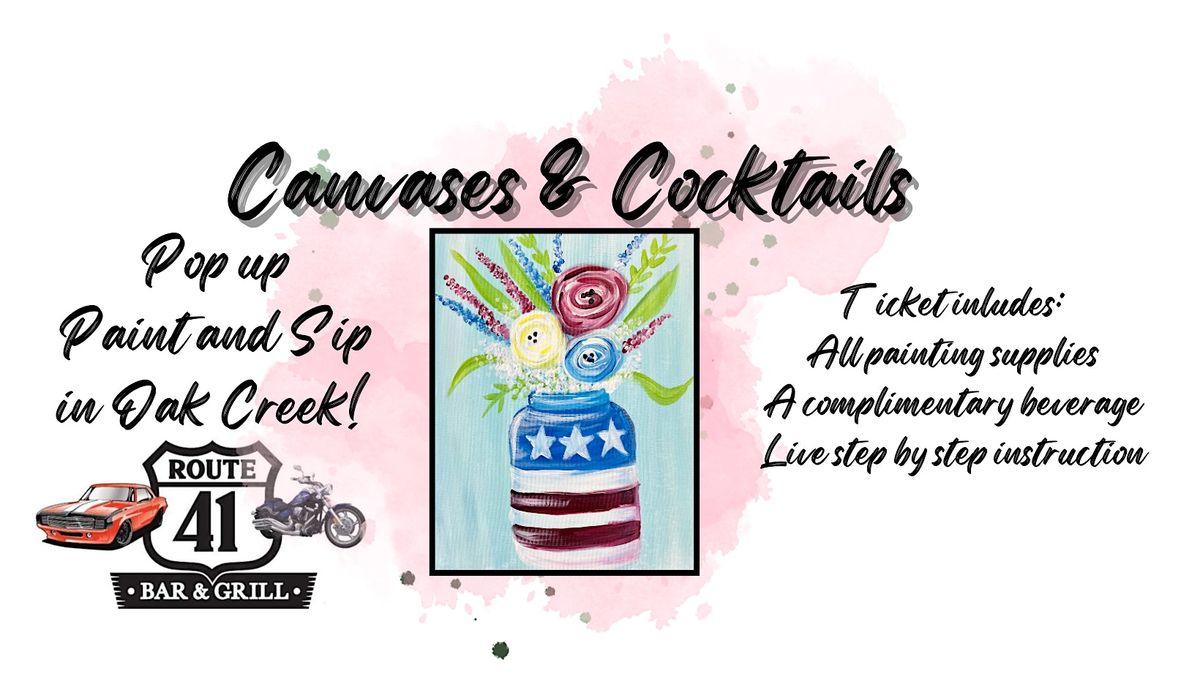 Canvases & Cocktails in Oak Creek @ Route 41, 18 June | Event in Oak Creek | AllEvents