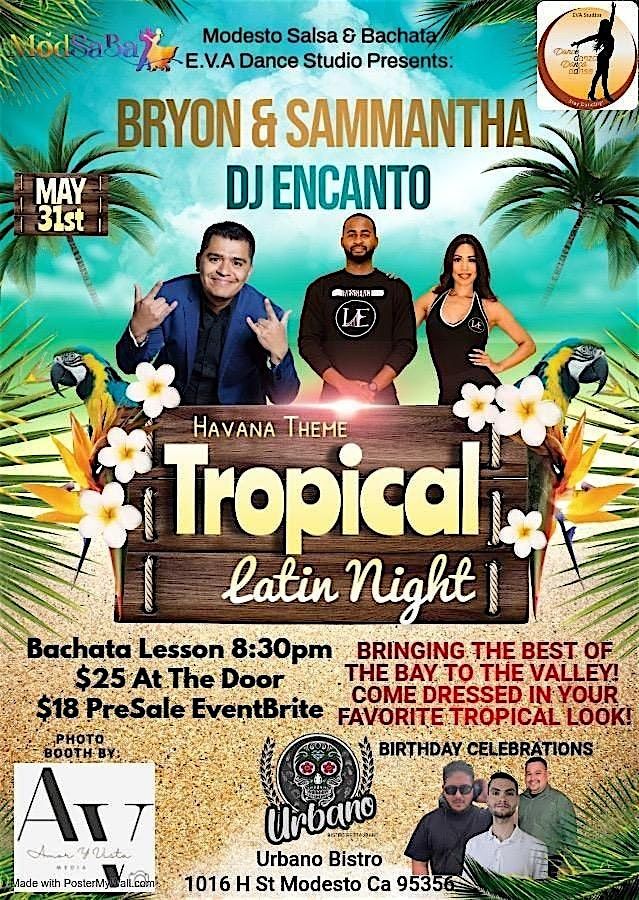 Bryon & Samantha, & Dj Encanto, 31 May | Event in Modesto | AllEvents