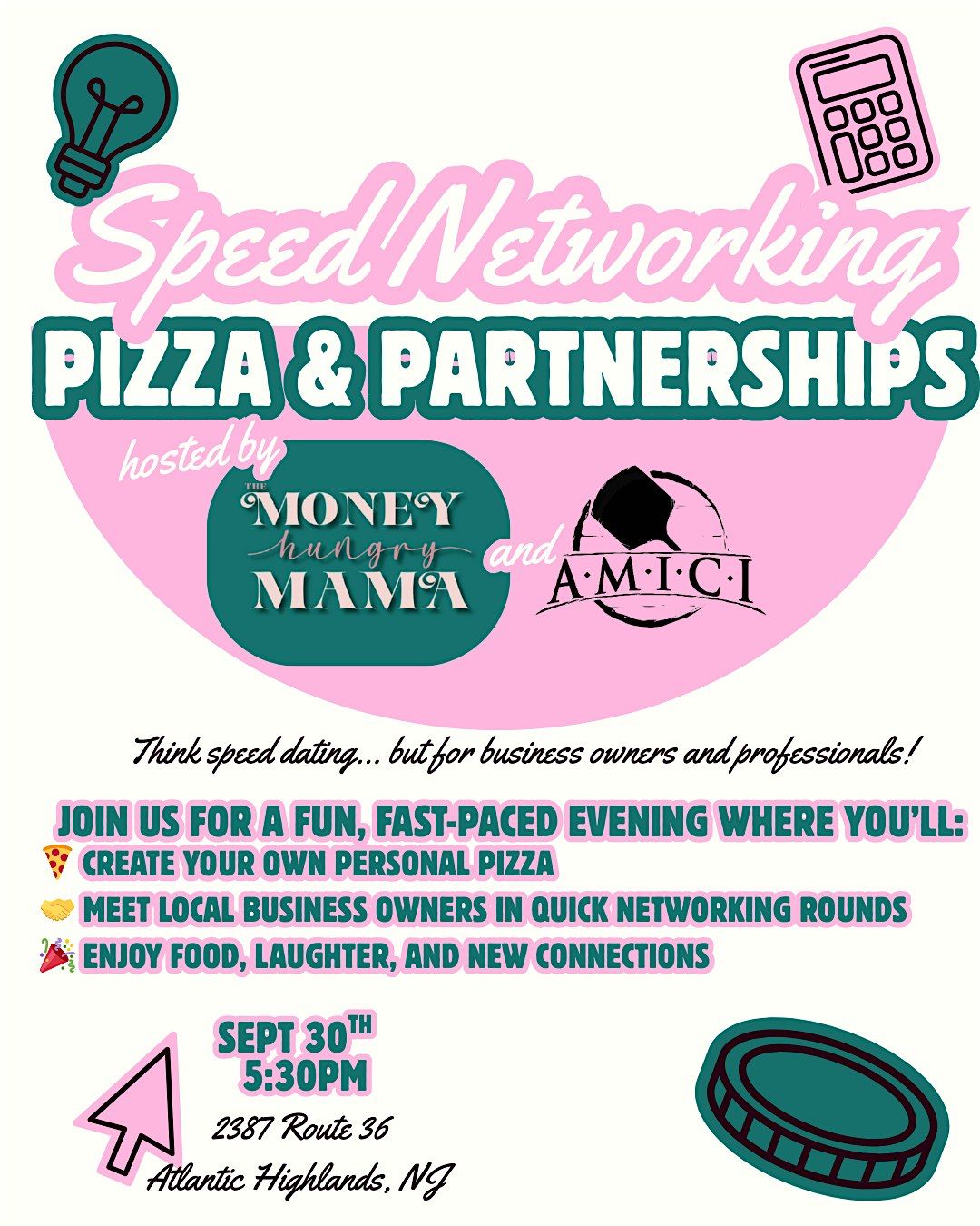 Speed Networking: Pizza & Partnerships, 30 September | Event in Atlantic Highlands | AllEvents