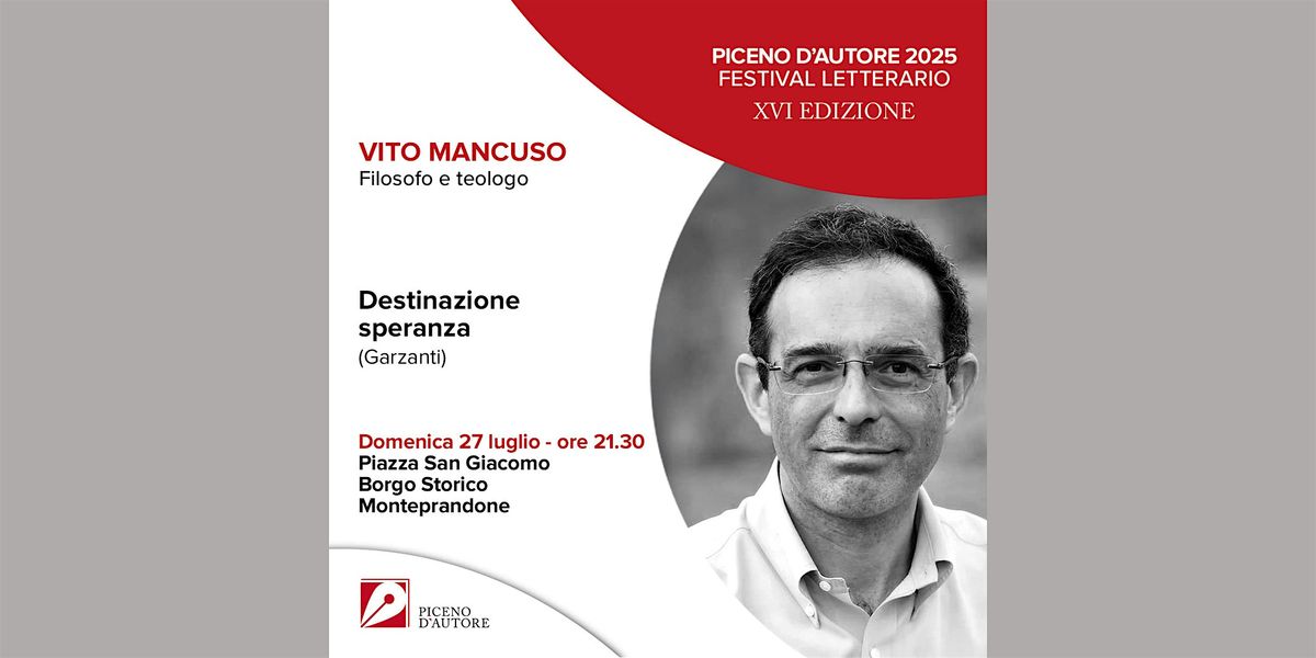VITO MANCUSO Piceno d'Autore 2025, 27 July | Event in Monteprandone | AllEvents