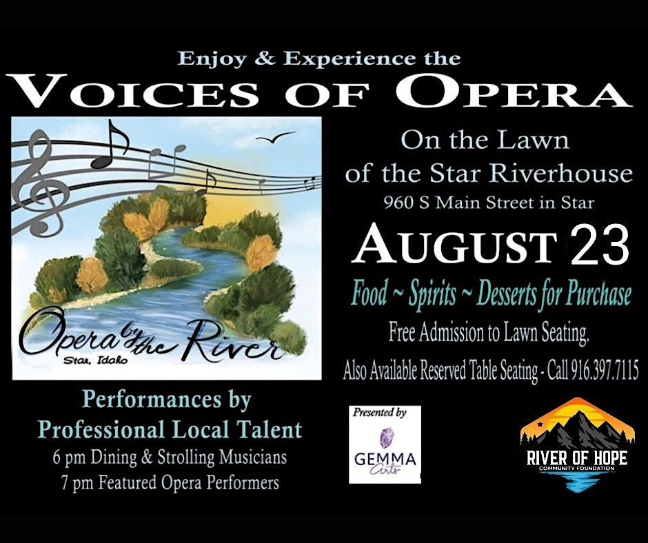 4th Annual Opera By the River, 23 August | Event in Star | AllEvents