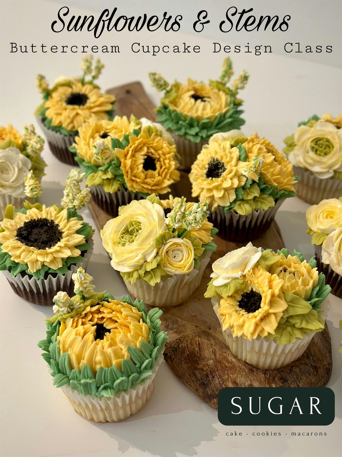 Sunflowers & Stems - Buttercream Floral Cupcake Design Class - November 1, 1 November | Event in Mission
