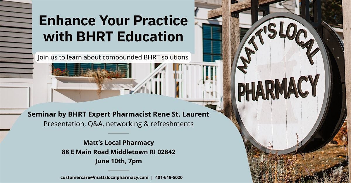 BHRT Seminar for Providers with Rene St. Laurent, 26 August | Event in Middletown | AllEvents