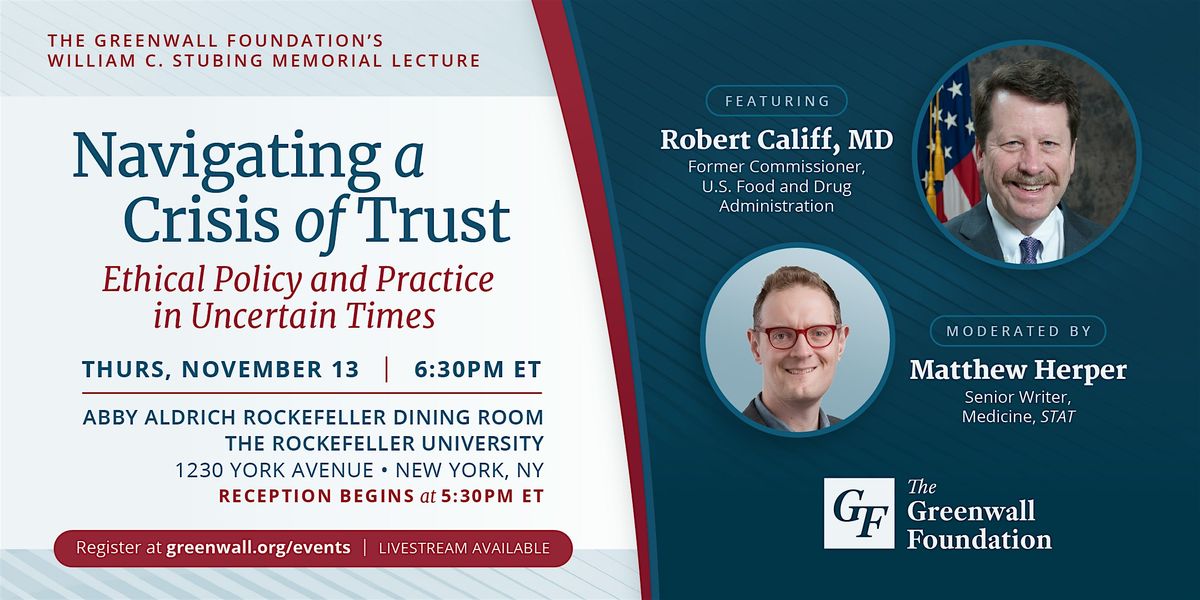 Navigating a Crisis of Trust: The 2025 William C. Stubing Memorial Lecture, 13 November | Event in New York