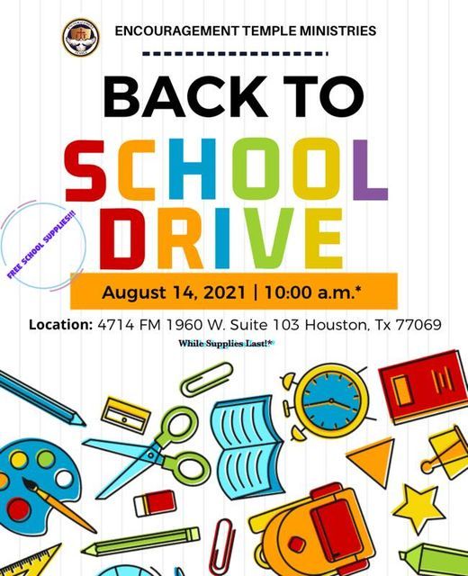 Back 2 School Supply Drive Giveaway 4714 Fm 1960 Rd W Houston Tx 4606 United States Hufsmith August 14 21 Allevents In Back 2 School Supply Drive Giveaway 4714 Fm 1960 Rd W Houston Tx 4606 United States Hufsmith August 14 21 Allevents In