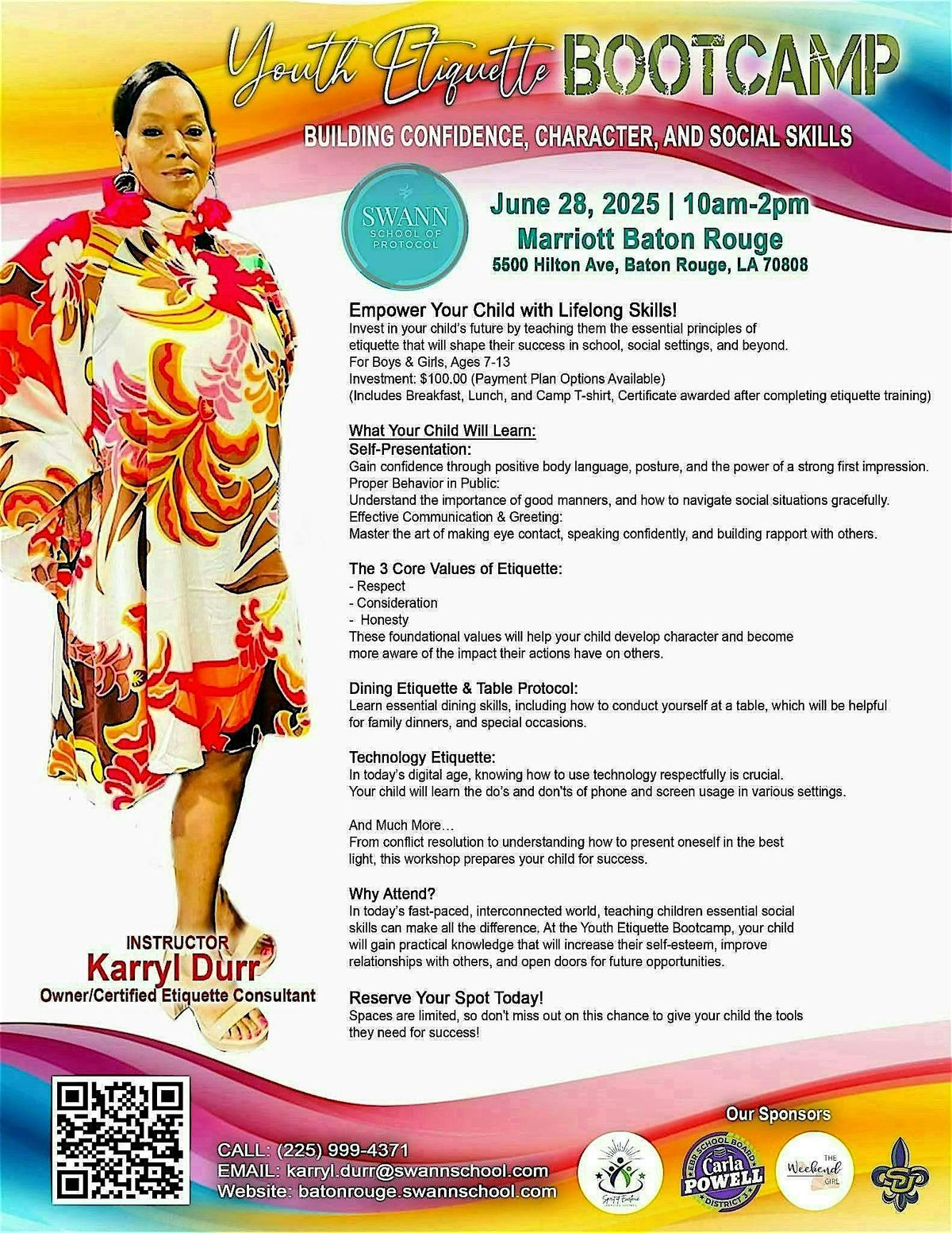 Youth Etiquette Boot Camp, 28 June | Event in Baton Rouge | AllEvents