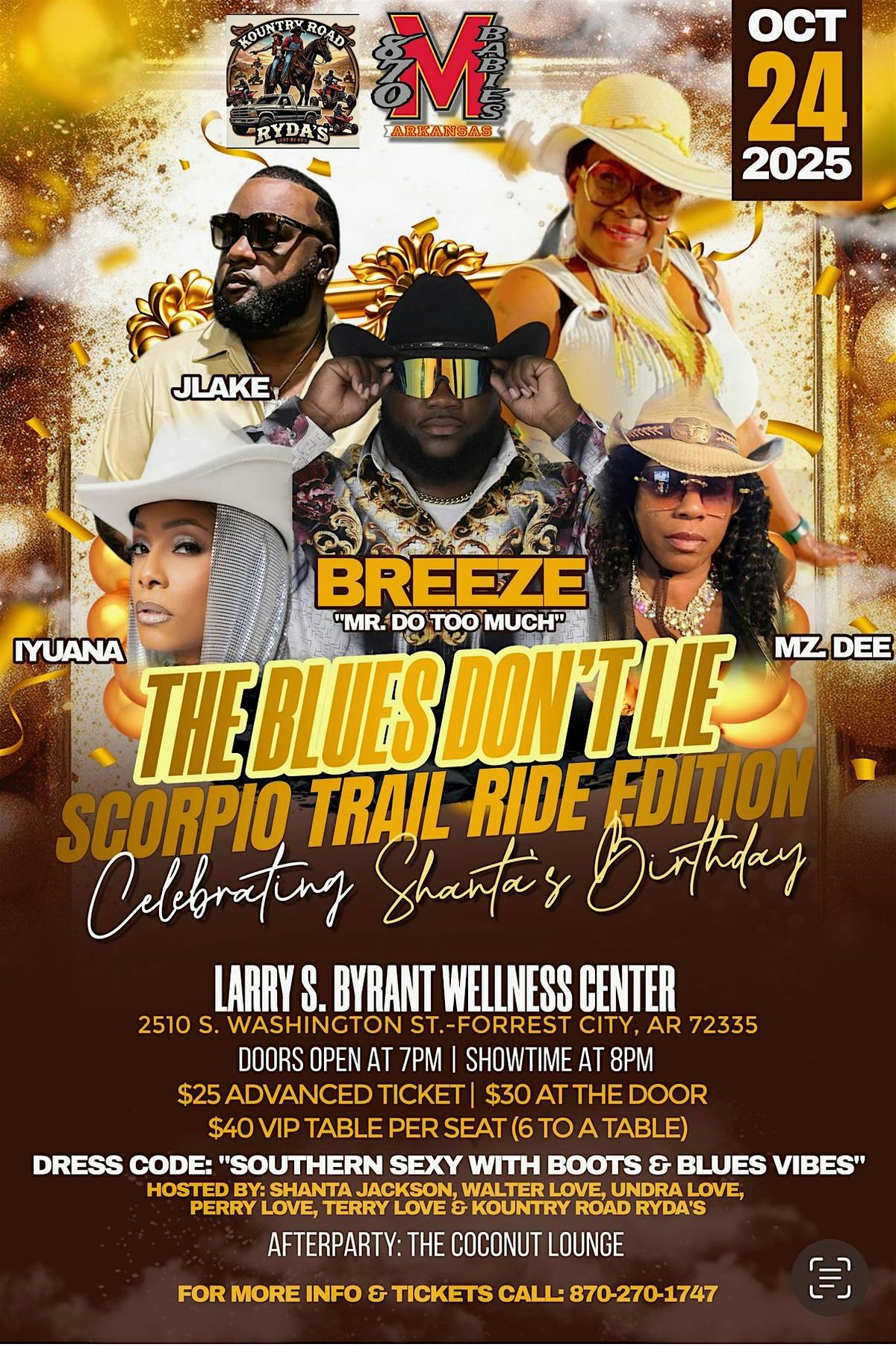 The Blues Don’t Lie “ Scorpio Trail Ride Edition”, 24 October | Event in Forrest City | AllEvents