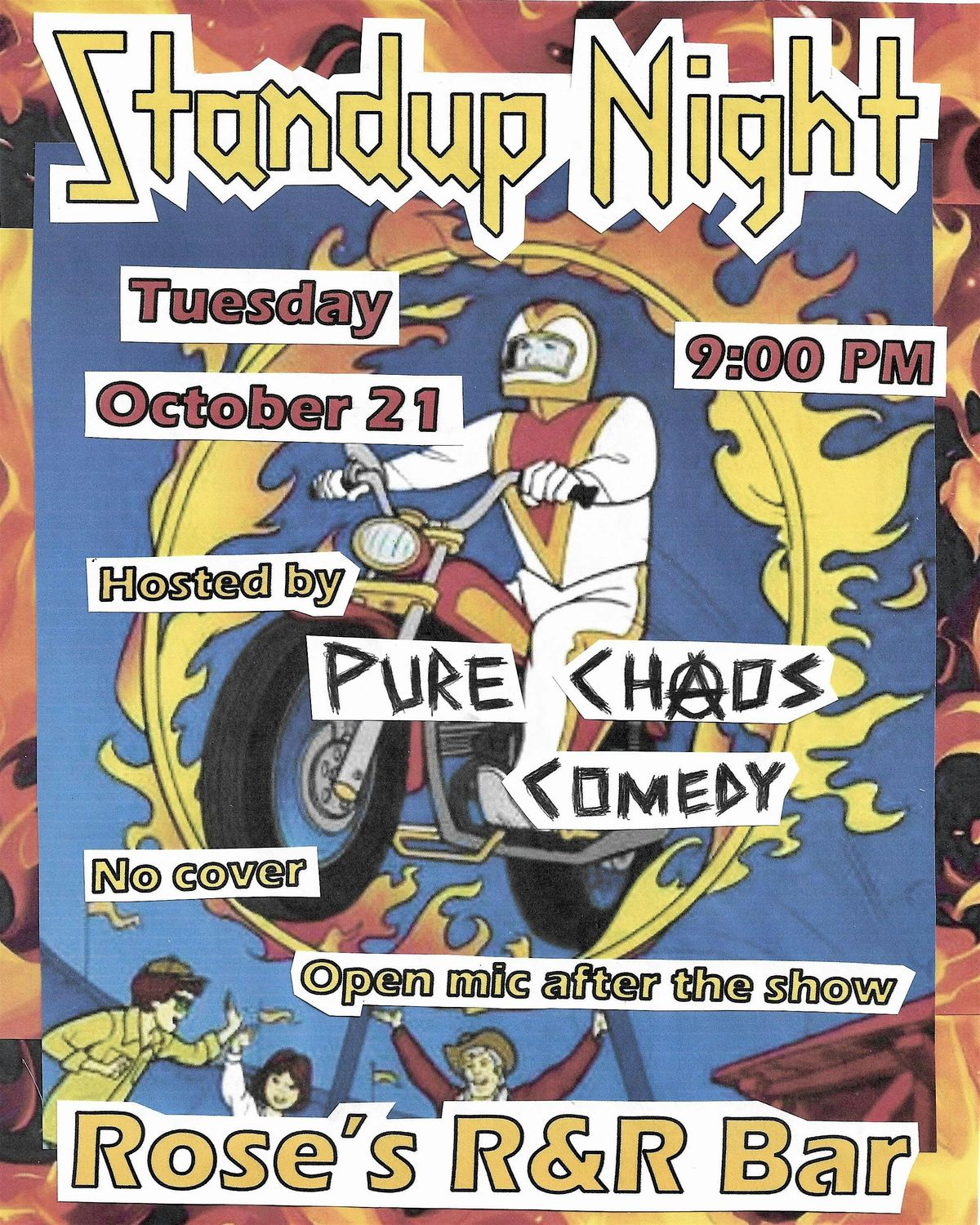 Pure Chaos Comedy at Rose's R&R Bar - FREE!, 21 October | Event in Brooklyn | AllEvents