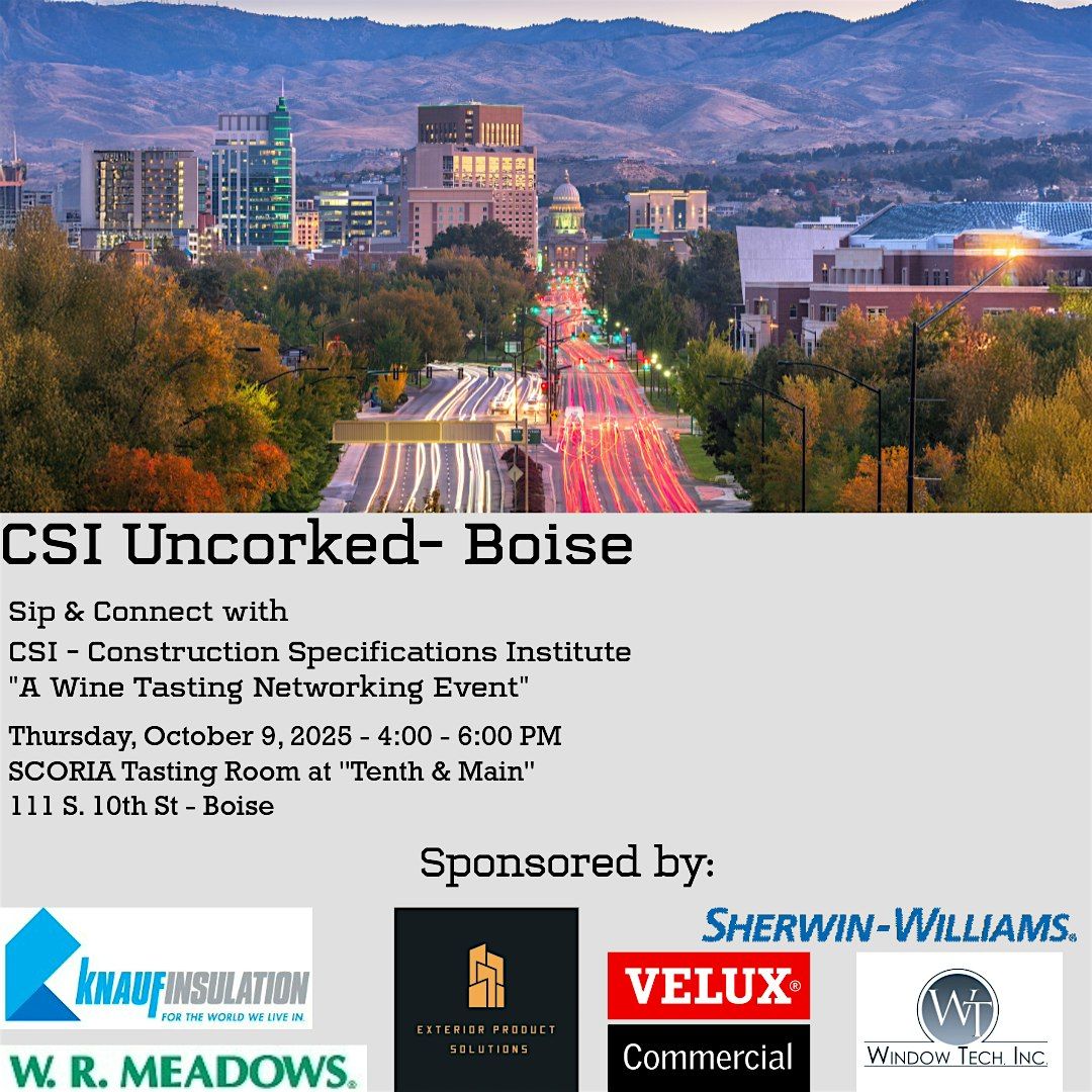CSI Uncorked - Boise, 9 October | Event in Boise | AllEvents