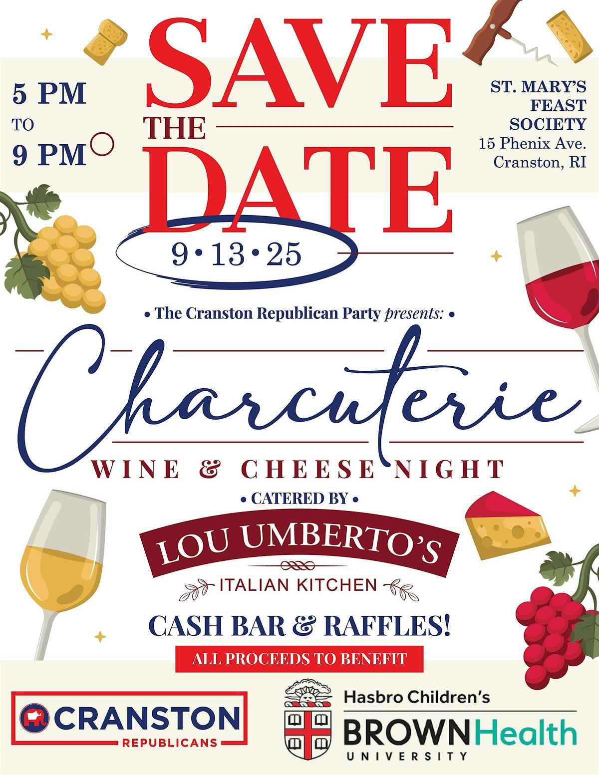 A Fundraiser to Benefit the Cranston GOP and Hasbro Children's Hospital, 13 September | Event in Cranston