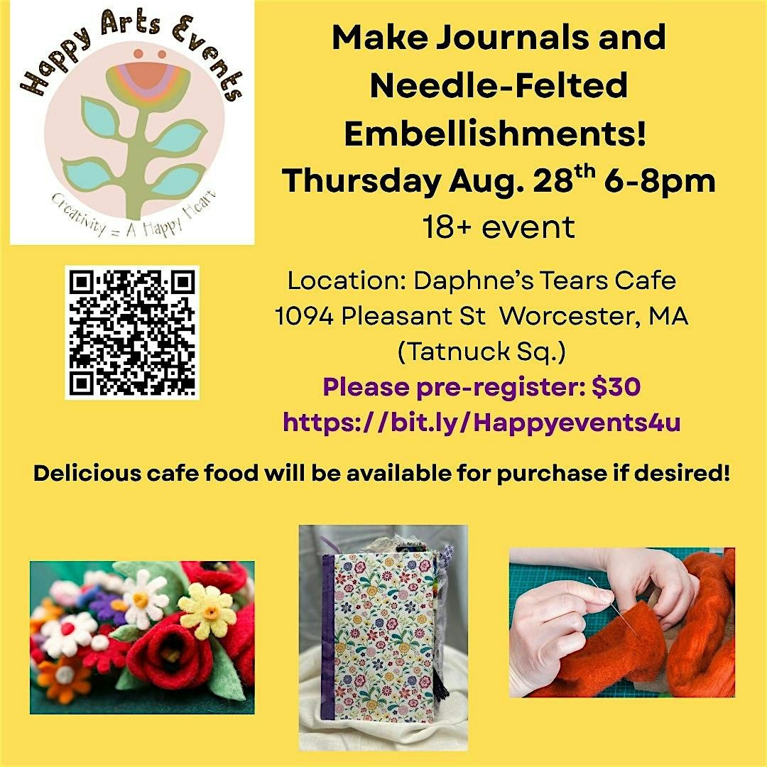 Make Journals with Needle-Felted Embellishments, 28 August | Event in Worcester | AllEvents