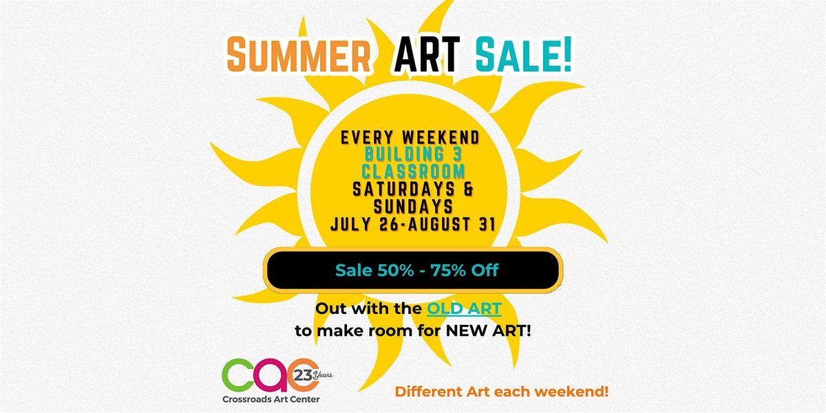 Artist Sign up for Weekend Sales Event August 9  & 10, 8 August | Event in Richmond | AllEvents