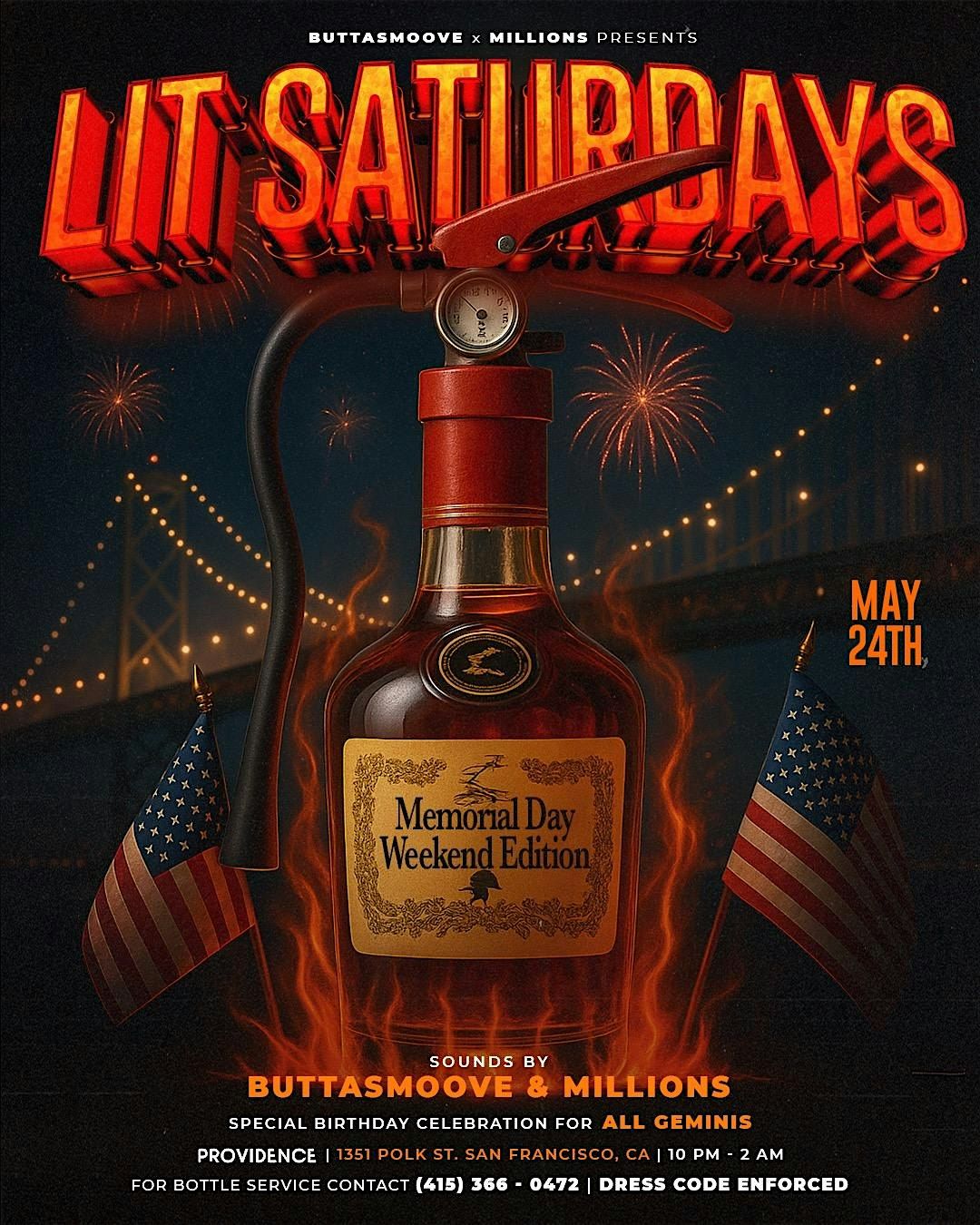 LIT SATURDAY Memorial Day Weekend - 05/24, 24 May | Event in San Francisco | AllEvents