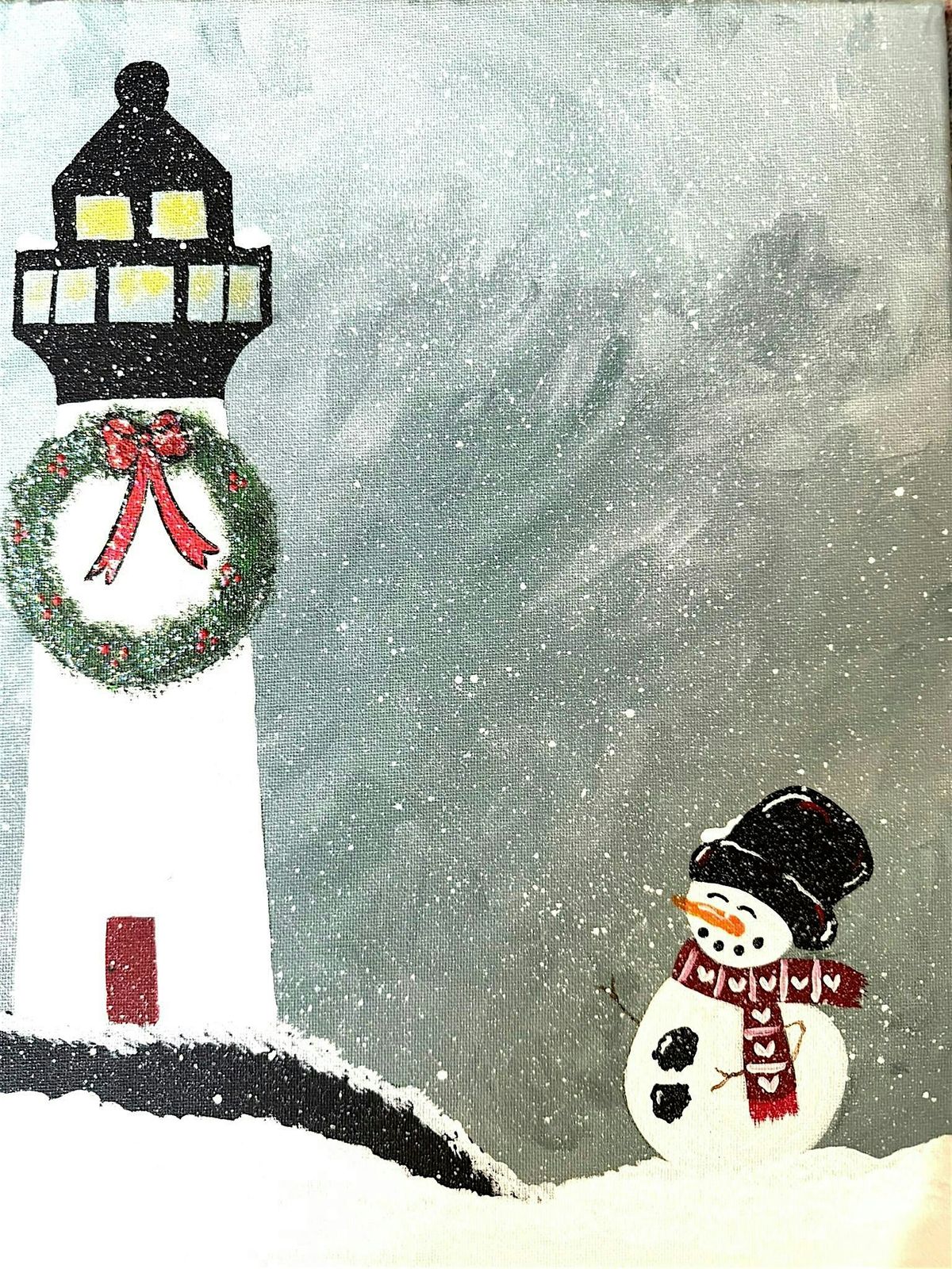 Paint Party - Holiday Lighthouse - Nov. 30 - Tj's Place 2-4:30, 30 November | Event in Winthrop | AllEvents
