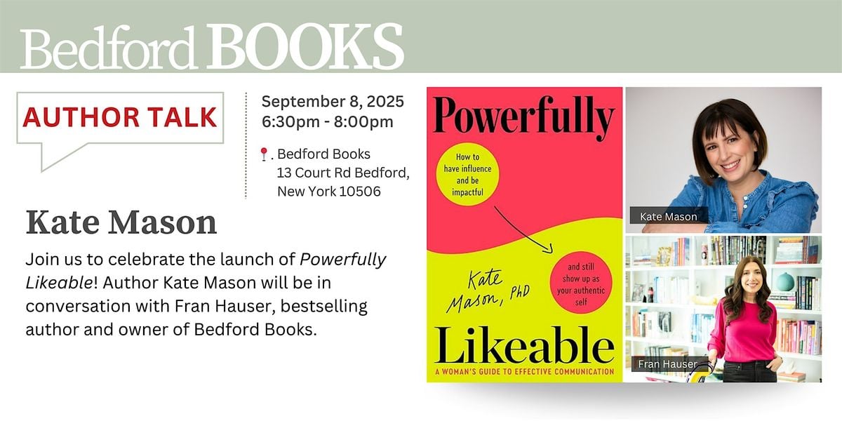 Author Talk: Kate Mason, 8 September | Event in Bedford | AllEvents