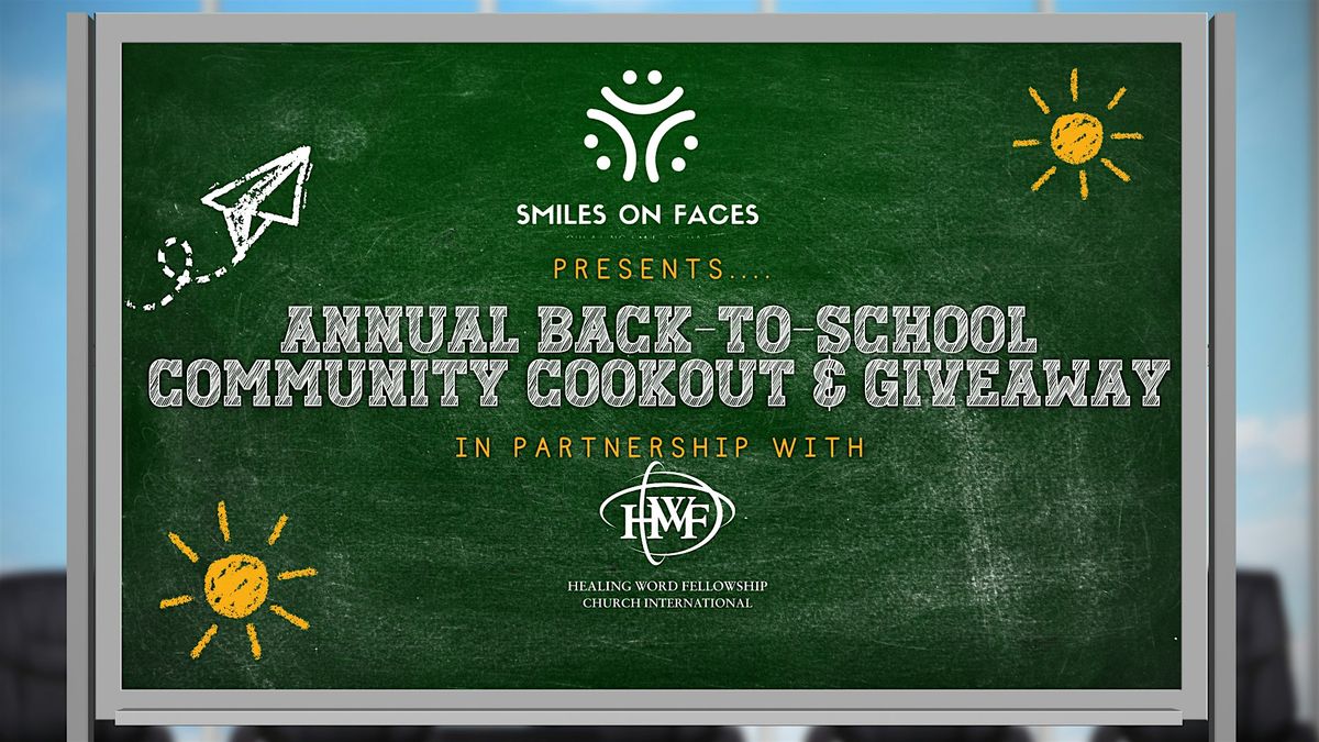 Smiles on Faces Annual Back-to-School Cookout & Giveaway, 24 August | Event in Norfolk | AllEvents