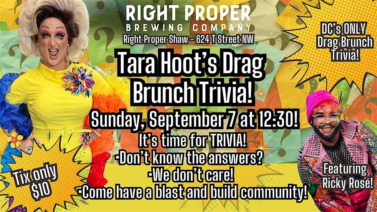 Tara Hoot's Drag Brunch Trivia!, 7 September | Event in Washington | AllEvents