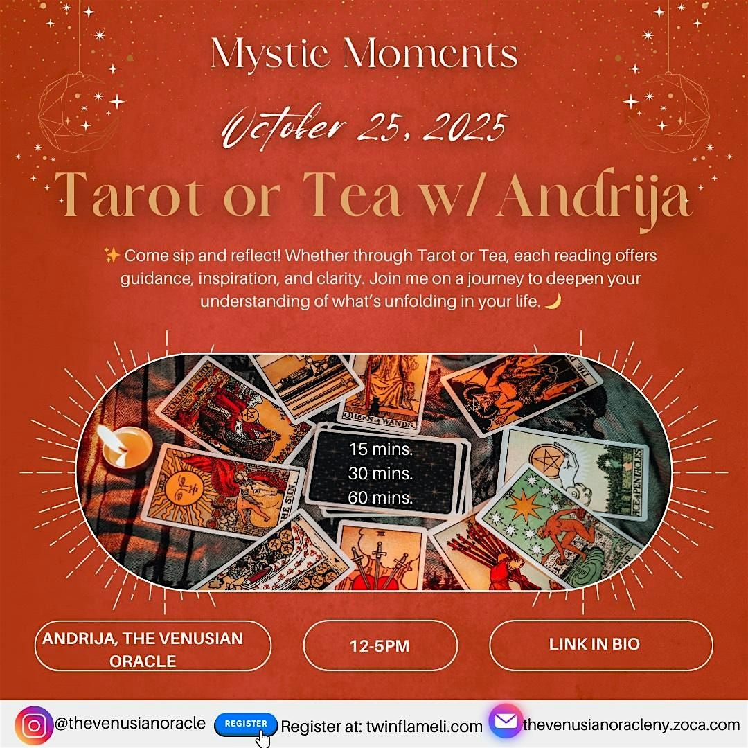 Tarot or Tea? Readings with Andrija, 25 October | Event in Bethpage | AllEvents