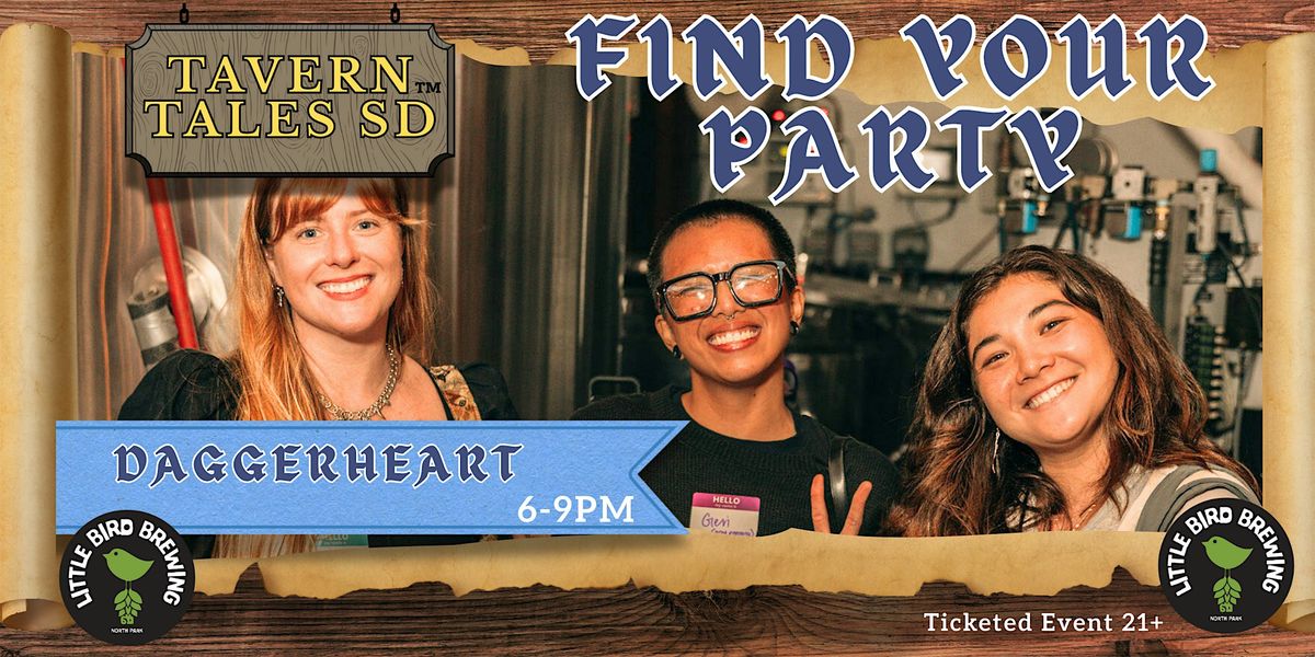 Oct. 28th - TTSD: Find Your Party (Daggerheart), 28 October | Event in San Diego | AllEvents