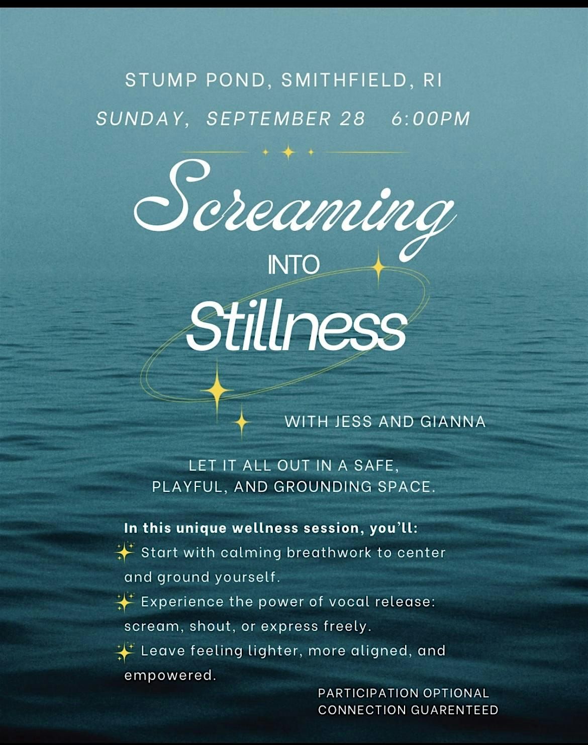 Screaming into Stillness, 28 September | Event in Smithfield | AllEvents