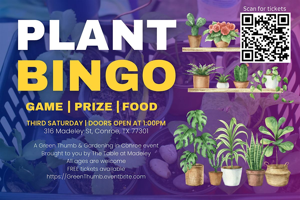 Plant Bingo Conroe - August Edition, 16 August | Event in Conroe | AllEvents