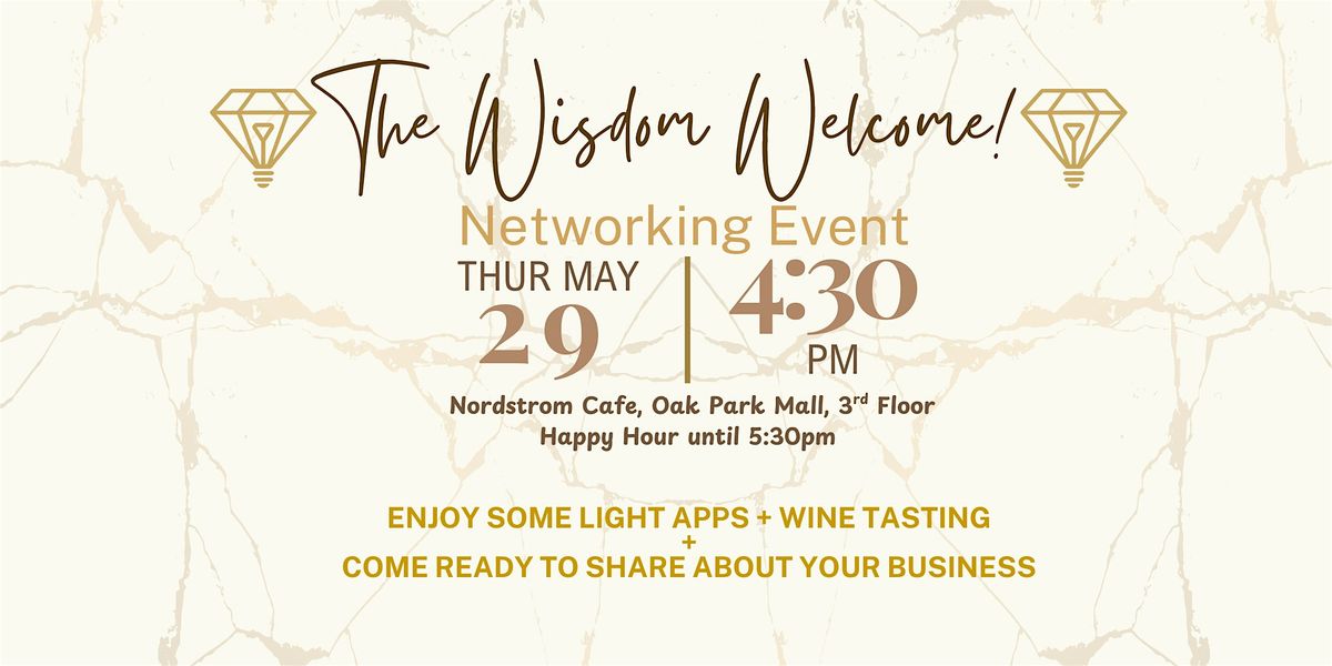 The Wisdom Welcome - a Business with Wisdom Networking Event, 29 May | Event in Overland Park | AllEvents
