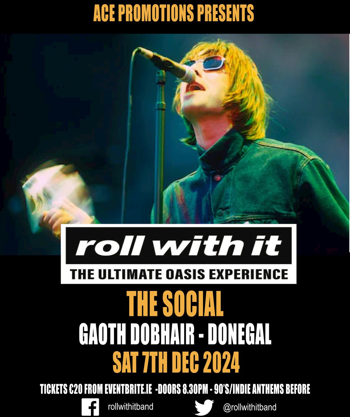 Roll With It - The Ultimate Oasis Experience, Social Live, Donegal, 6 December | Event in Letterkenny | AllEvents