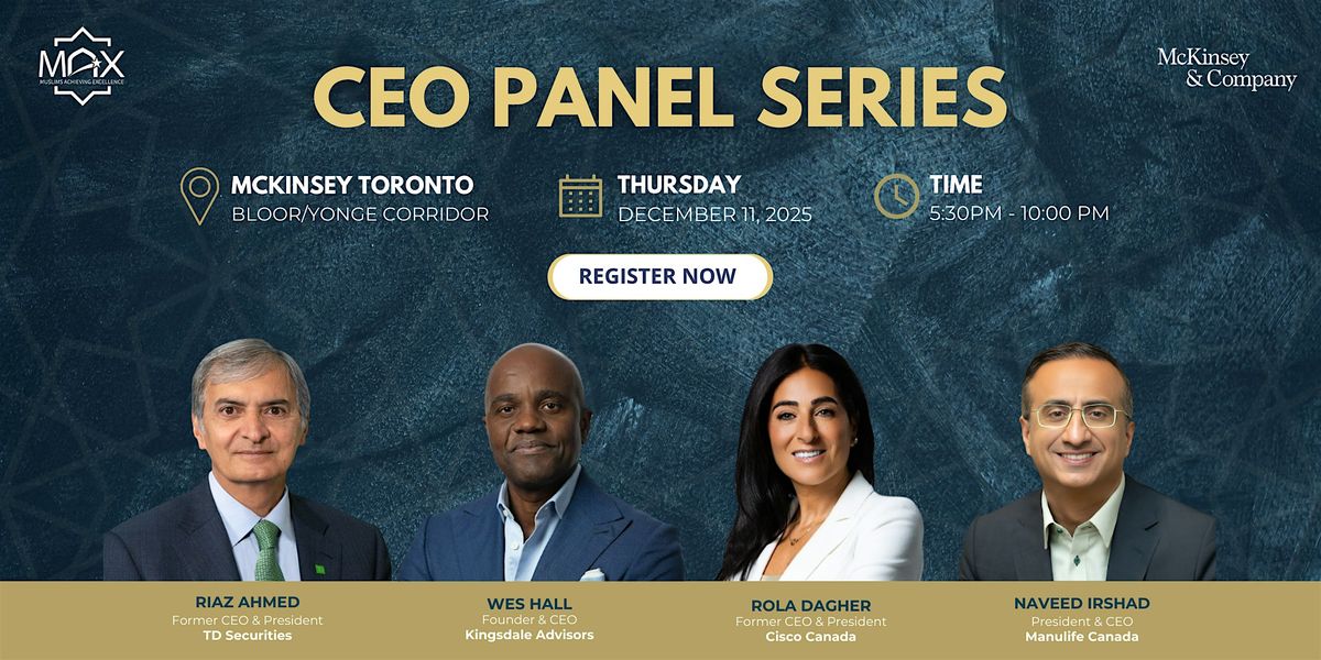 MAX CEO Panel Series  | Leadership at Scale, 11 December | Event in Toronto | AllEvents