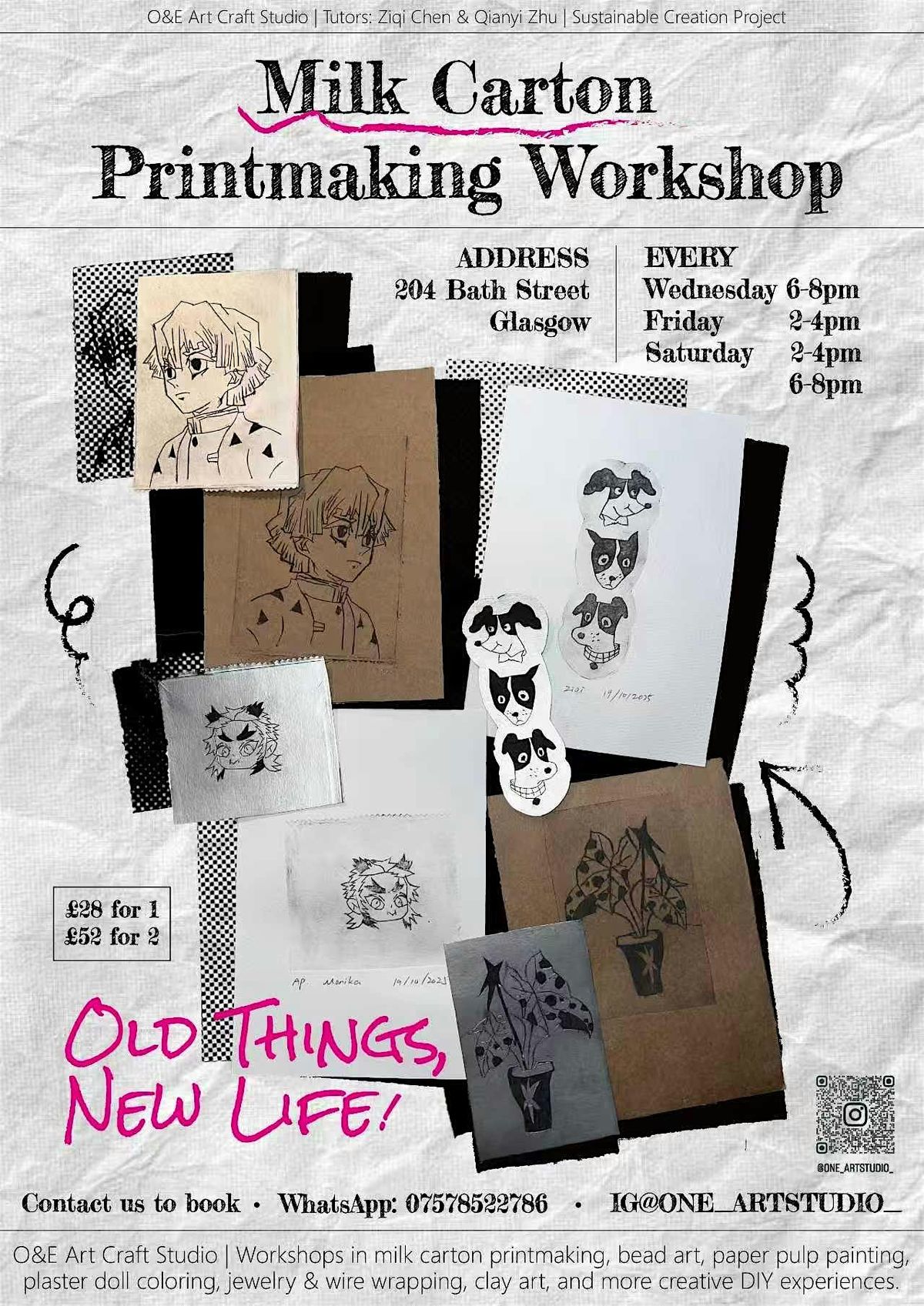 Milk Carton Printmaking Workshop — Sustainable Art from Everyday Waste! | Event in Glasgow | AllEvents