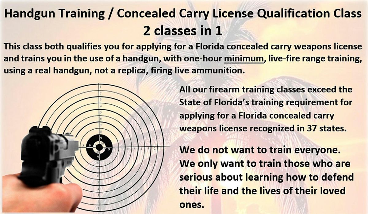 Basic Handgun Training:  A class that trains you to defend your life, 12 July | Event in Winter Haven | AllEvents