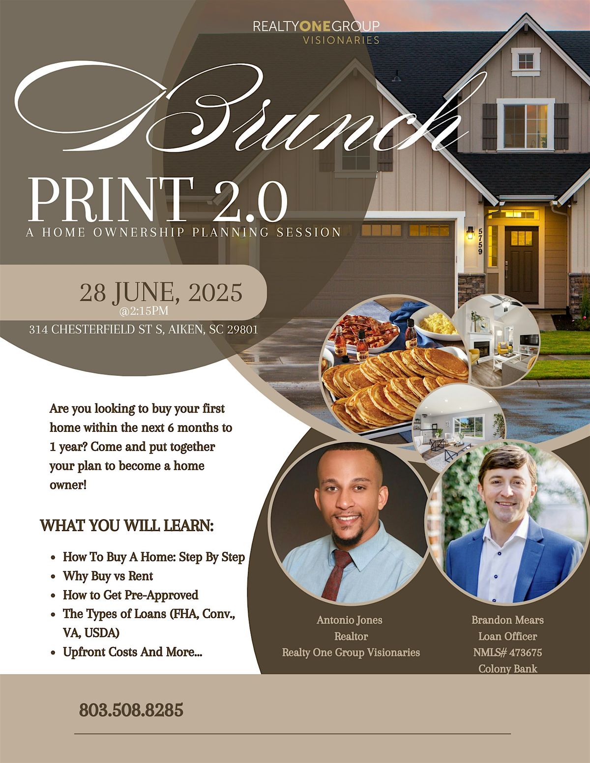 Copy of The Brunch-Print 2.0 : Home Ownership Planning Session, 28 June | Event in Aiken | AllEvents