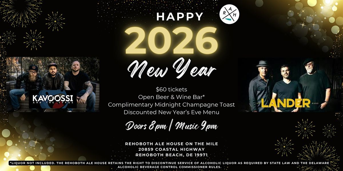 New Years Eve Dance Party - w/ Kavoossi & The Typos & Ian Lander Trio, 31 December | Event in Rehoboth Beach